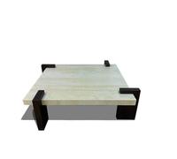 BASXDRFXZ Mesas Auxiliares Mesa de Centro Estilo clásico con Placa Roca for Sala Estar, hogar, apartamento pequeño, Mesa, té Sencilla for el