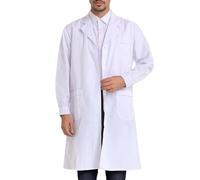 Bata de laboratorio de manga larga para médicos, estudiantes, así como empleados de la industria alimentaria, unisex, ropa de protección blanca, estilo con diseño, portátil, para todo el año, zapatos