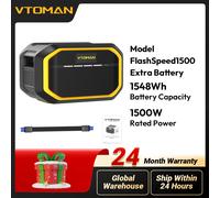 Batería adicional VTOMAN FlashSpeed1500 para estación de energía VTOMAN FlashSpeed1000 / FlashSpeed1500 - Para camping al aire libre - 1548Wh FS1500 Extra battery
