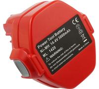Batería Avizar, NiMH, 14.4V, 3000mAh, 43.2Wh, de repuesto para herramientas Makita 1420, color rojo