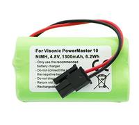 Batería compatible con Visonic PowerMaster 10 batería NiMH GP130AAM4YMX 4,8 V 1300 mAh, máx. 6,2 Wh