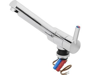 Batería de 12V, grifo mezclador cromado, salida recta de 27 mm de diámetro