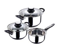 Bateria de cocina 5 piezas San Ignacio Palma de acero inoxidable apta para induccion