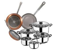San Ignacio Batería de Cocina 8 Piezas en Acero Inoxidable con Juego de Sartenes Optimum Plus