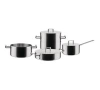 Batería de cocina CONVIVIO, juego de 4 piezas, con tapas, acero inoxidable, Alessi