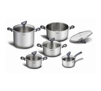 Batería de cocina DAILY COOK G712SA55, juego de 10 piezas, plateado, acero inoxidable, Tefal