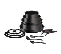 Batería de cocina INGENIO UNLIMITED L7639543, juego de 13 piezas, negro, aluminio, Tefal