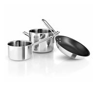 Batería de cocina, juego de 3 piezas, plateado, acero inoxidable, Eva Solo