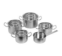 Batería de cocina ORIGINAL PROFI, juego de 5, plata, acero inoxidable, Fissler
