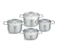 Batería de cocina PURE, juego de 4, plata, acero inoxidable, Fissler