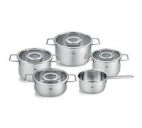 Batería de cocina PURE, juego de 5 piezas, plateado, acero inoxidable, Fissler