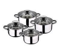Batería de Cocina San Ignacio de 8 Piezas de Acero Inoxidable - Apta para Inducción - Colección Hita
