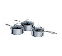 Batería de cocina STEELSHIELD, juego de 3 piezas, acero inoxidable, Circulon