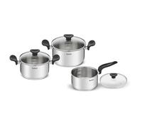 Tefal Batería cocina Primary E308S674 — Cazo Ø16, Cacerolas Ø18/20 cm — Aluminio apta inducción