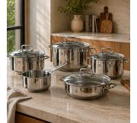 Zwilling Batería de cocina Quadro – Set 5 piezas, acero inoxidable, 58x35x30 cm