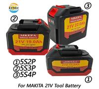 Batería de herramienta de 21V adecuada para batería recargable Makita 11Ah/19Ah/22Ah 18650 batería de iones de litio de 18V taladro llave destornillador 22Ah
