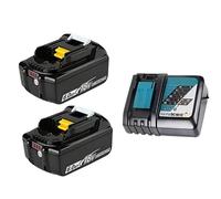 Batería de herramienta eléctrica inalámbrica, Compatible con Makita, | ,Batería 18V 6Ah 9Ah Batería de litio recargable de alta capacidad ,(18V 6Ah x2 Charger)