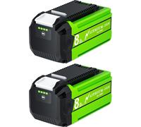 Batería de iones de litio, con una capacidad de 8000 mAh, compatible con las herramientas Greenworks de 40V, paquete de 2 baterías