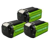 Batería de iones de litio de reemplazo, con una capacidad de 9000 mAh, compatible con herramientas de 40V, Greenworks 40V (pack de 3 unidades)