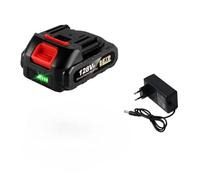 Batería de iones de litio recargable de gran capacidad 128VF con indicador | , Compatible con Makita , batería de herramienta inalámbrica con llave de taladro(128VF 1battery1charg)