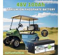 Batería de litio - 48V 100Ah LiFePO4 - 5120Wh de capacidad - Carcasa de acero inoxidable - Batería