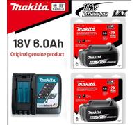 Batería de Litio de Repuesto Original Makita de 6 Ah para Batería Makita de 18 V BL1830B BL1850B BL1850 BL1840 BL1860 BL1815 6AhX3