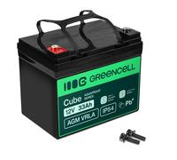 Batería de mantenimiento libre Green Cell Cube AGM VRLA IP54 12V 33Ah para cortacéspedes, scooters, barcos y sillas de ruedas