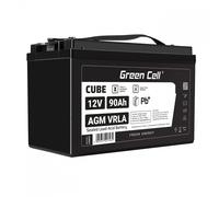 Batería de mantenimiento libre Green Cell Cube AGM VRLA IP54 12V 90Ah para autocaravanas, fotovoltaica, paneles solares y barcos