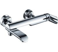 Batería de pared para lavabo Alea BLE 01FD con caño móvil, cromada, con cartucho cerámico de 35 mm, kit de montaje incluido
