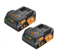 Batería de Repuesto Compatible Con RIDGID 18V Iones de Litio Herramientas Eléctricas Sin Cable Compatible Con AEG 18V R840087 R840085 L1815R L1850R 18Voltios 6.8Ah(2pc)
