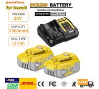 Batería de Repuesto de Litio de 18V/20 Voltios MAX DCB200 para Dewalt, Compatible con Cargadores DCB203, DCB184, DCB182, 180, DCB181, DCB182, DCB201, DCB206 2 Battery 1 Charger
