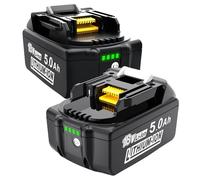 Batería de Repuesto para batería Makita de 18V: 2 Unidades de 5,0Ah Li-Ion de Repuesto con Alta Capacidad Compatible con BL1860B BL1860 BL1840 BL1830 BL1815 BL1835 BL1850B BL1845 BL1850 194205-3 LXT