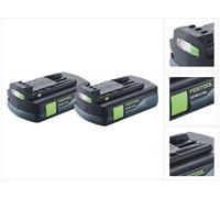 Batería Festool 2x BP 18 Li 3,0 C batería 18 V 3,0 Ah / 3000 mAh Li-Ion ( 2x 577658 ) con indicador de carga