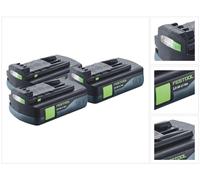 Batería Festool 3x BP 18 Li 3,0 C Batería 18 V 3,0 Ah / 3000 mAh Li-Ion ( 3x 577658 ) con indicador de nivel de carga