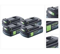 Batería Festool 4x BP 18 Li 3,0 C batería 18 V 3,0 Ah / 3000 mAh Li-Ion ( 4x 577658 ) con indicador de nivel de carga