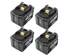 Batería Makita BL1860B, 18V, 90Ah, larga duración, pack de 4 unidades