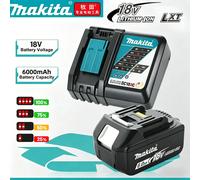 Batería Original Makita de 18 V y 6,0 Ah + Kit de Cargador Rápido DC18RC, Batería de Iones de Litio BL1860B LXT para Herramientas Eléctricas 6.0Ah-1pcs 1car