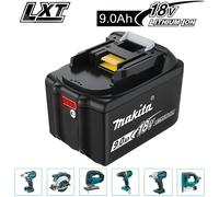 Batería original Makita de 18V 9.0Ah recargable, herramienta eléctrica BL1830 BL1840 BL1850 BL1860B para batería Makita de 18V 2PCS 6Ah-Charger- EU