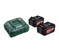 Batería-Pack METABO Base-Set 5,2 AH 18 V - 2 x Li Gigafish Extreme - 2 Pack baterías de Ion de Litio + Cargador