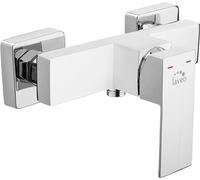 Batería para ducha de pared, sin juego de ducha, cromada, modelo Laveo Kvadrato
