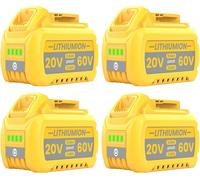 Batería para herramientas eléctricas, con una capacidad de 9000 mAh, voltaje de 20V/60V, pack de 4 unidades