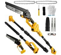 Batería para podadora 2 en 1 para batería Dewalt, mini motosierra de 8 | Barra telescópica de 2 m, motor sin escobillas, ajustable 180°, podadora eléctrica para ramas de árboles, corte de madera