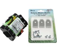 Batería para robots cortacésped Gardena R40Li/R45Li / R70Li, incluye 9 cuchillas de repuesto