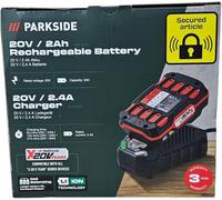 Batería Parkside 20V 2Ah y cargador rápido para herramienta inalámbrica X...