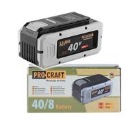 Batería Procraft 40/8 de 40 V, 8,0 Ah / 8000 mAh de iones de litio con indicador de nivel de carga
