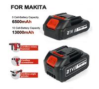Batería Recargable de 21V de Grado Industrial, Batería de Iones de Litio 18650 para Herramienta Eléctrica Makita, Llave Inglesa, Amoladora Angular, Motosierra 2pcs 10 cell
