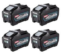 Batería recargable Makita 4x BL 4050 F 40 V máx. 5,0 Ah / 5000 mAh Li-Ion XGT ( 4x 191L47-8 ) IP64 con indicador del nivel de carga