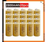 Batería recargable Ni-Cd de 2800mAh para herramientas eléctricas Makita Bosch Hitachi y DeWalt, batería de destornillador, 1,2 V, alta calidad 2PCS