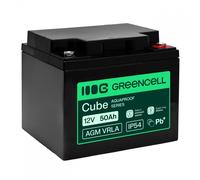 Batería sin mantenimiento Green Cell AGM VRLA 12V 50Ah para suministro de energía UPS, dimensiones (197x166x170mm)