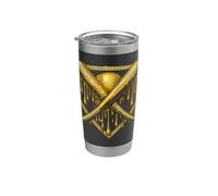 Bates cruzados de béisbol goteando Vaso térmico de acero inoxidable de doble pared